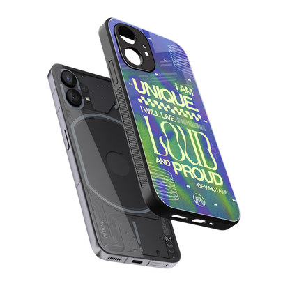 proudly me back phone cover | glass case for nothing phone 1