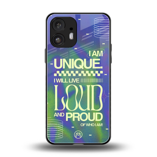 proudly me back phone cover | glass case for nothing phone 2