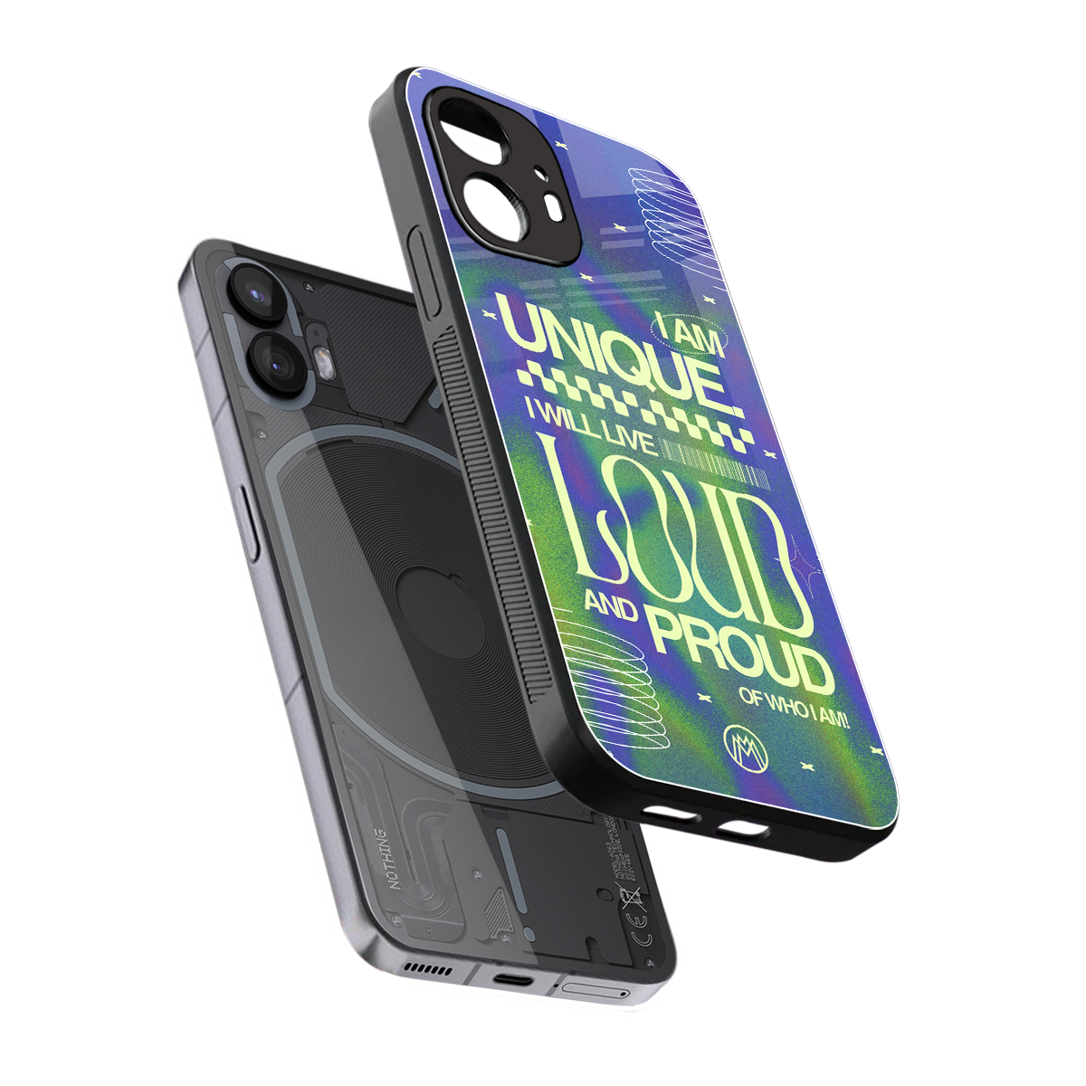 proudly me back phone cover | glass case for nothing phone 2