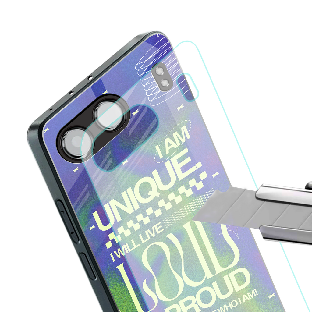 proudly me back phone cover | glass case for oneplus nord 4