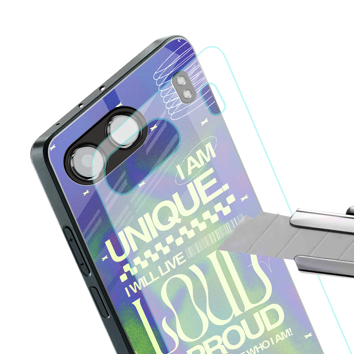 proudly me back phone cover | glass case for oneplus nord 4