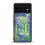 proudly me back phone cover | glass case for google pixel 6 pro