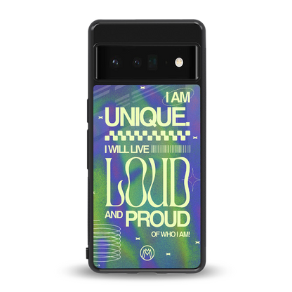 proudly me back phone cover | glass case for google pixel 6 pro