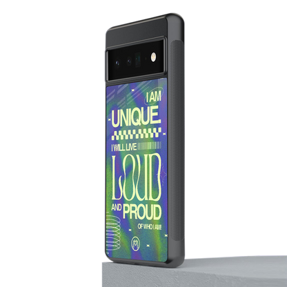 proudly me back phone cover | glass case for google pixel 6 pro