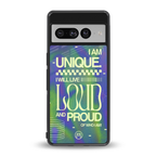 proudly me back phone cover | glass case for google pixel 7 pro