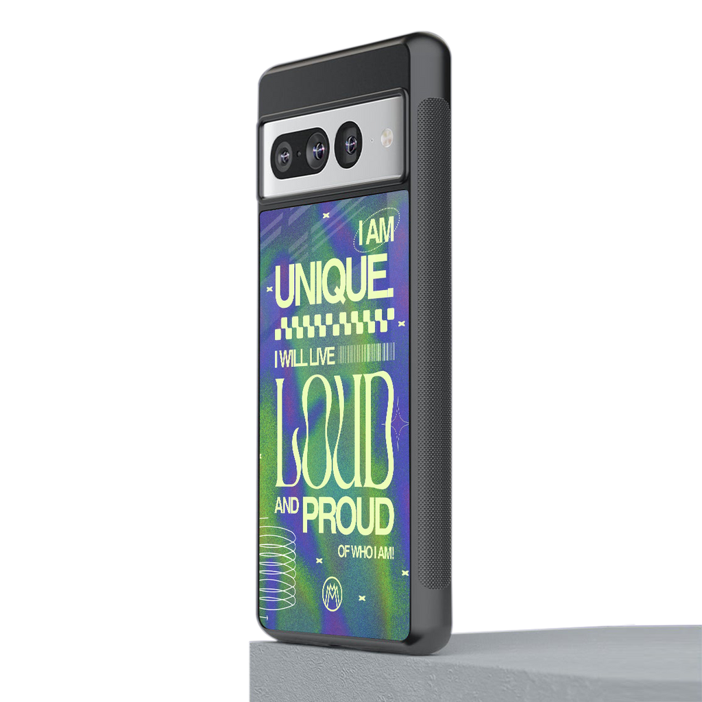 proudly me back phone cover | glass case for google pixel 7 pro