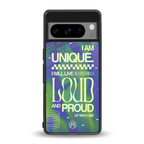 proudly me back phone cover | glass case for google pixel 8 pro