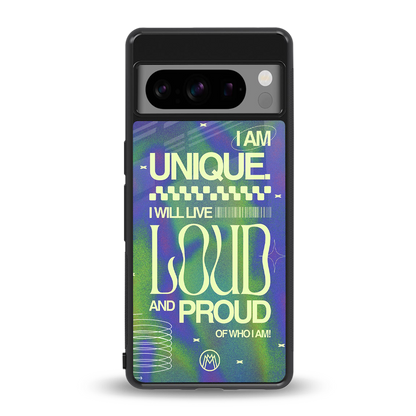 proudly me back phone cover | glass case for google pixel 8 pro