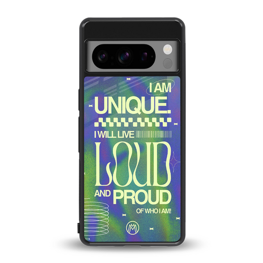 proudly me back phone cover | glass case for google pixel 8 pro