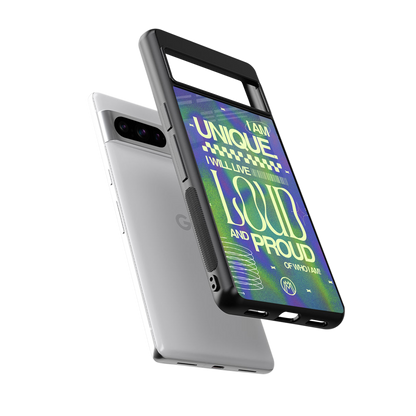 proudly me back phone cover | glass case for google pixel 8 pro