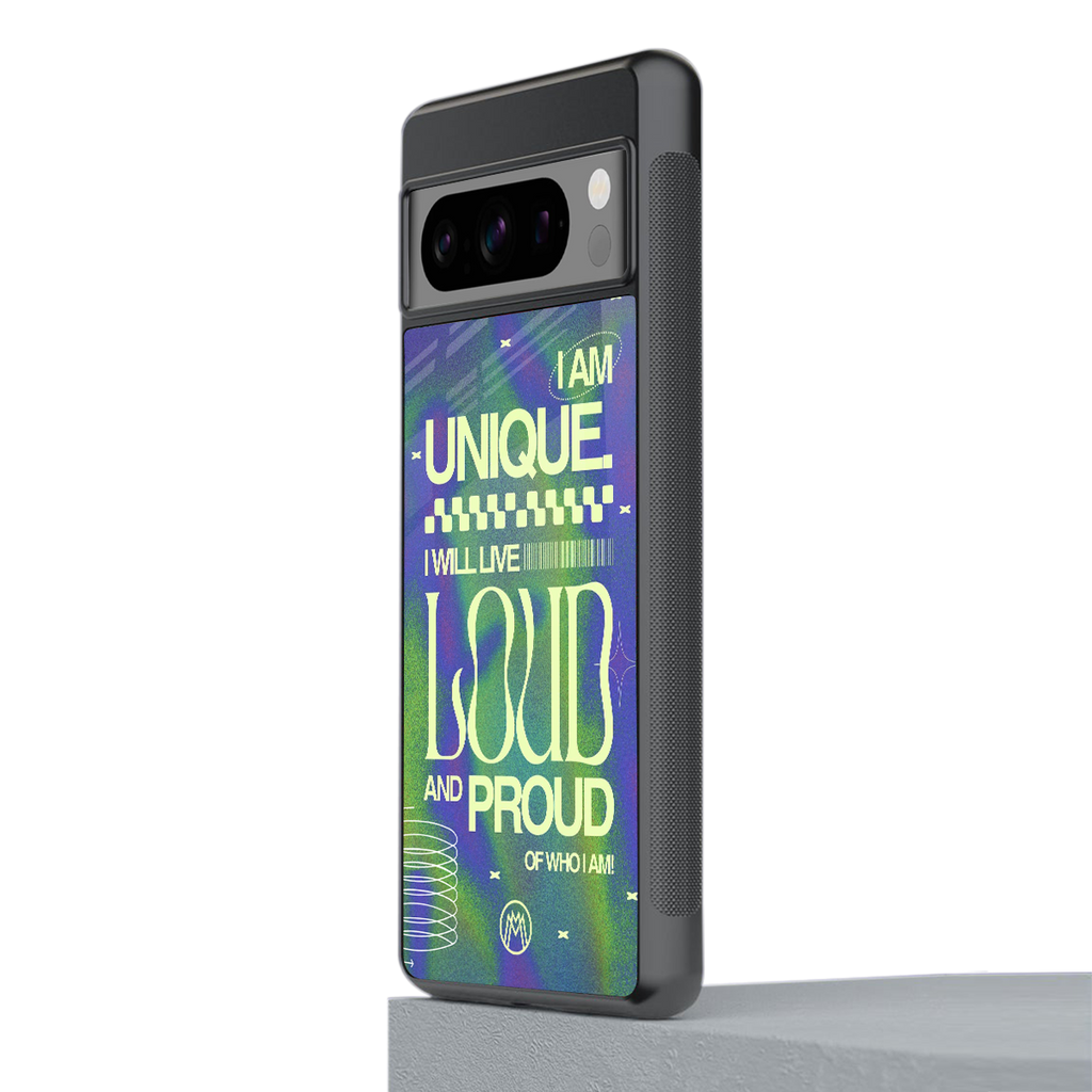 proudly me back phone cover | glass case for google pixel 8 pro