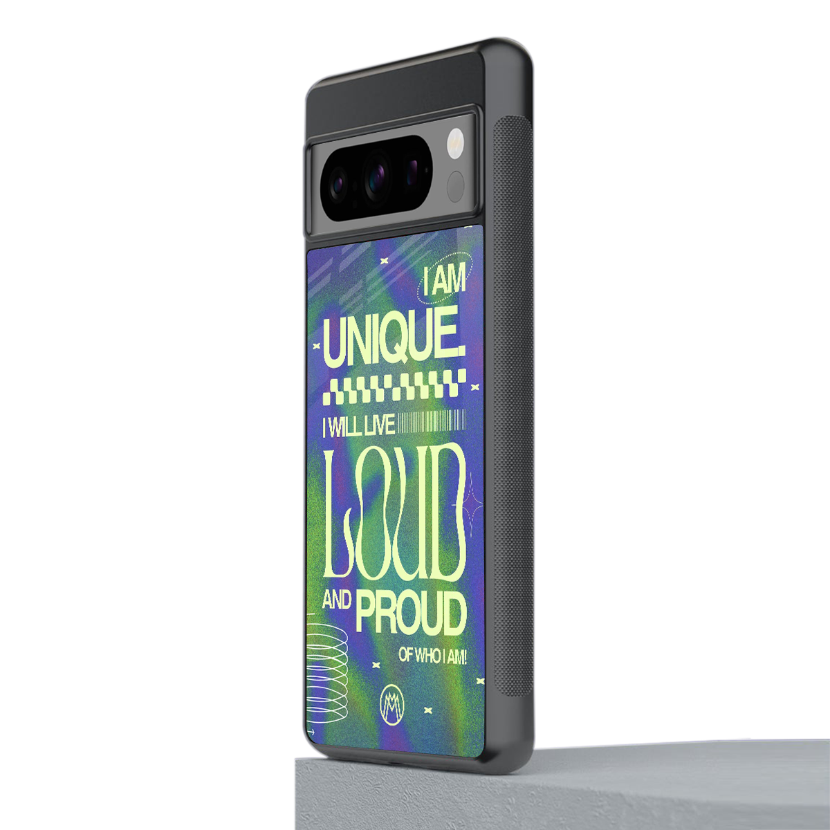 proudly me back phone cover | glass case for google pixel 8 pro