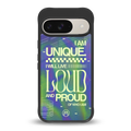 proudly me back phone cover | glass case for google pixel 9