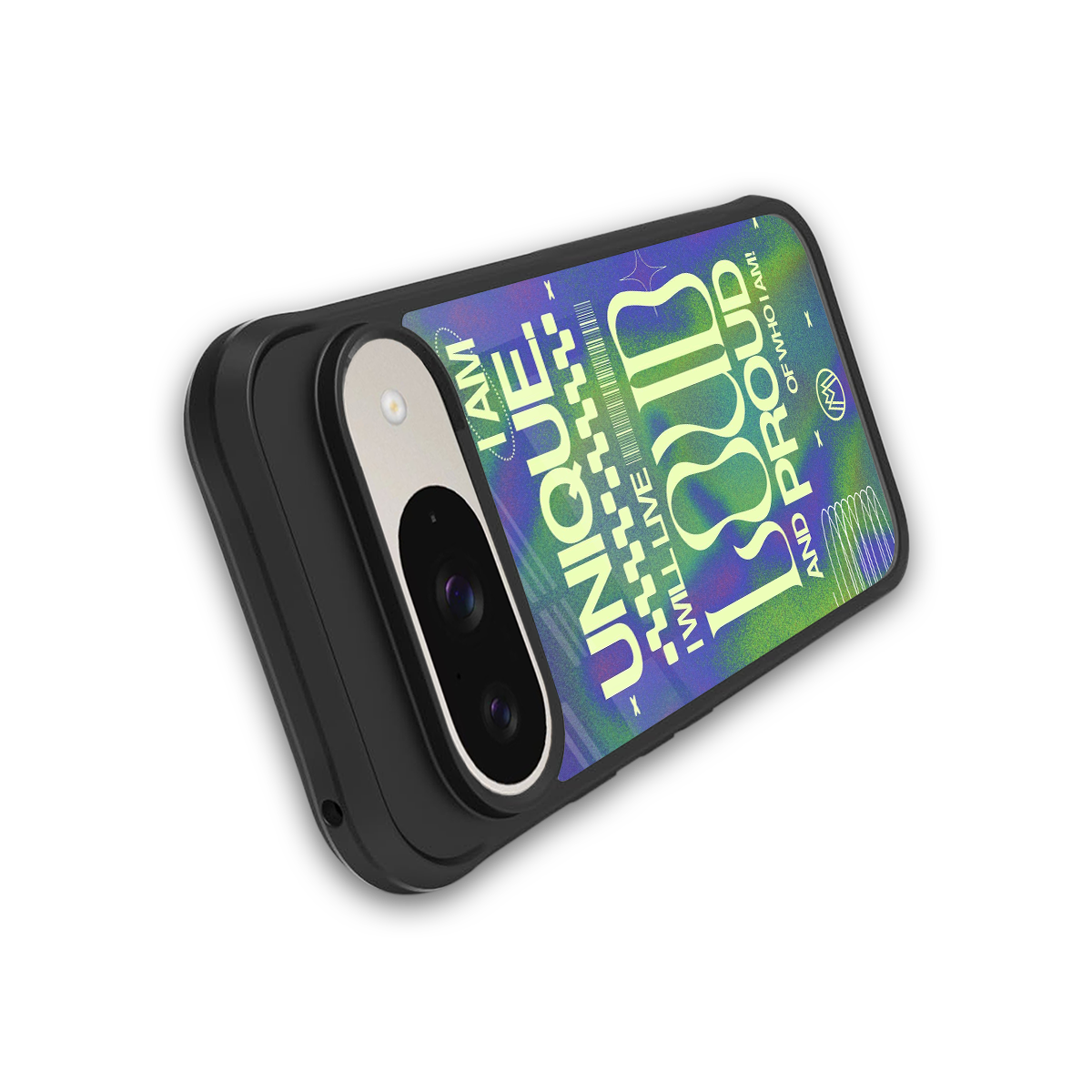 proudly me back phone cover | glass case for google pixel 9