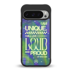 proudly me back phone cover | glass case for google pixel 9 pro xl
