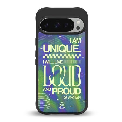 proudly me back phone cover | glass case for google pixel 9 pro xl