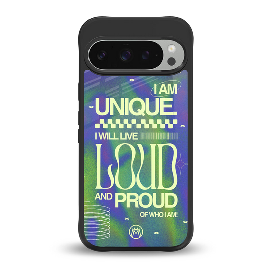 proudly me back phone cover | glass case for google pixel 9 pro xl