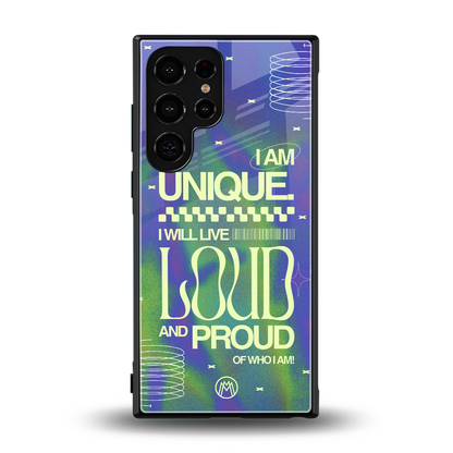 proudly me back phone cover | glass case for samsung galaxy s23 ultra