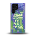 proudly me back phone cover | glass case for samsung galaxy s25 ultra