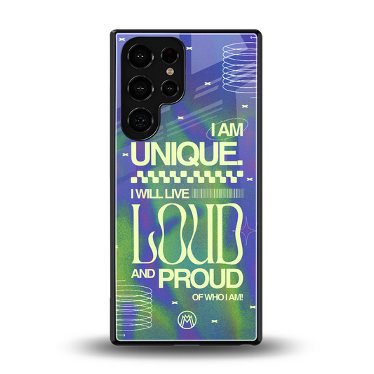 proudly me back phone cover | glass case for samsung galaxy s25 ultra