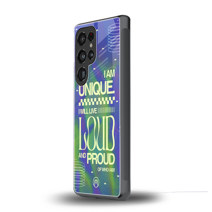 proudly me back phone cover | glass case for samsung galaxy s25 ultra