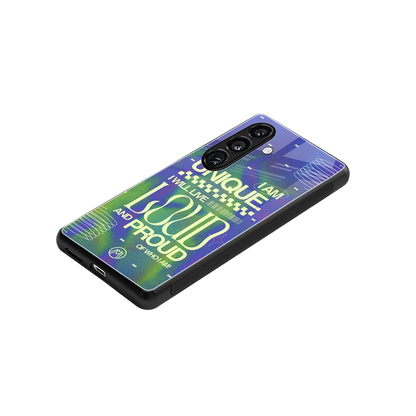 proudly me back phone cover | glass case for samsung galaxy s24 fe