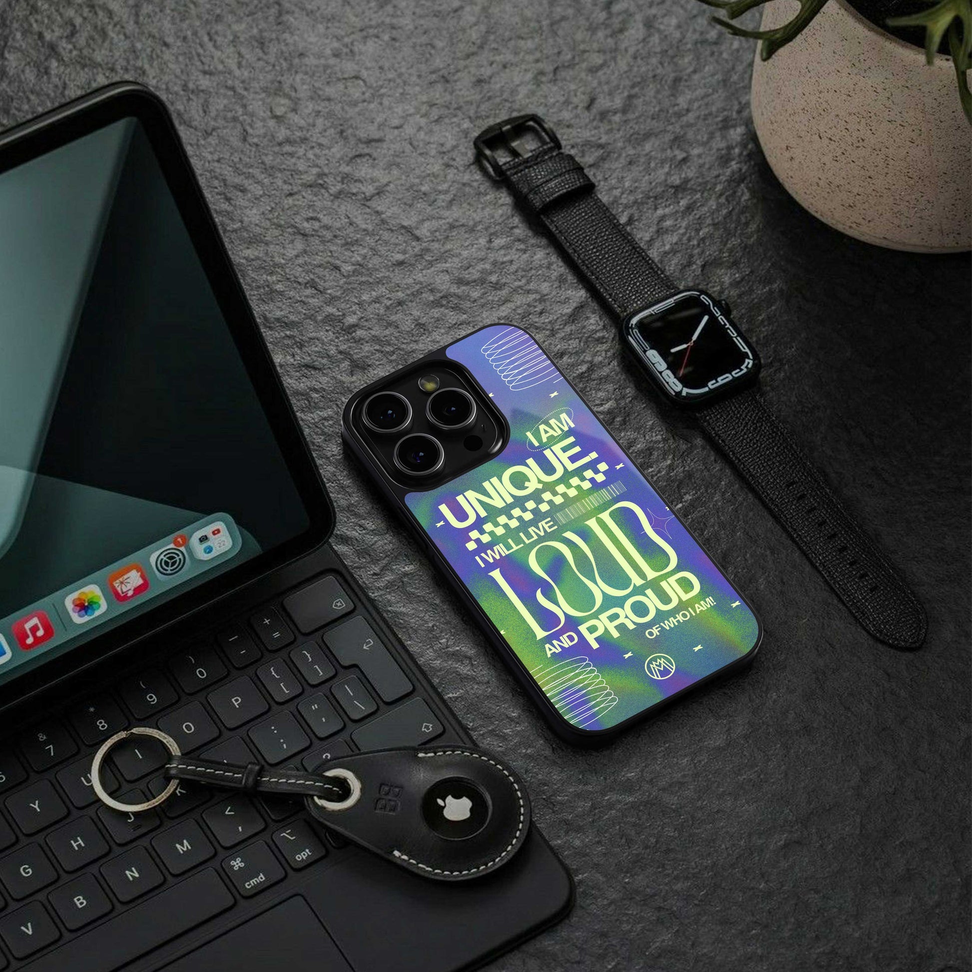 proudly me back phone cover | glass case for iphone 13 pro