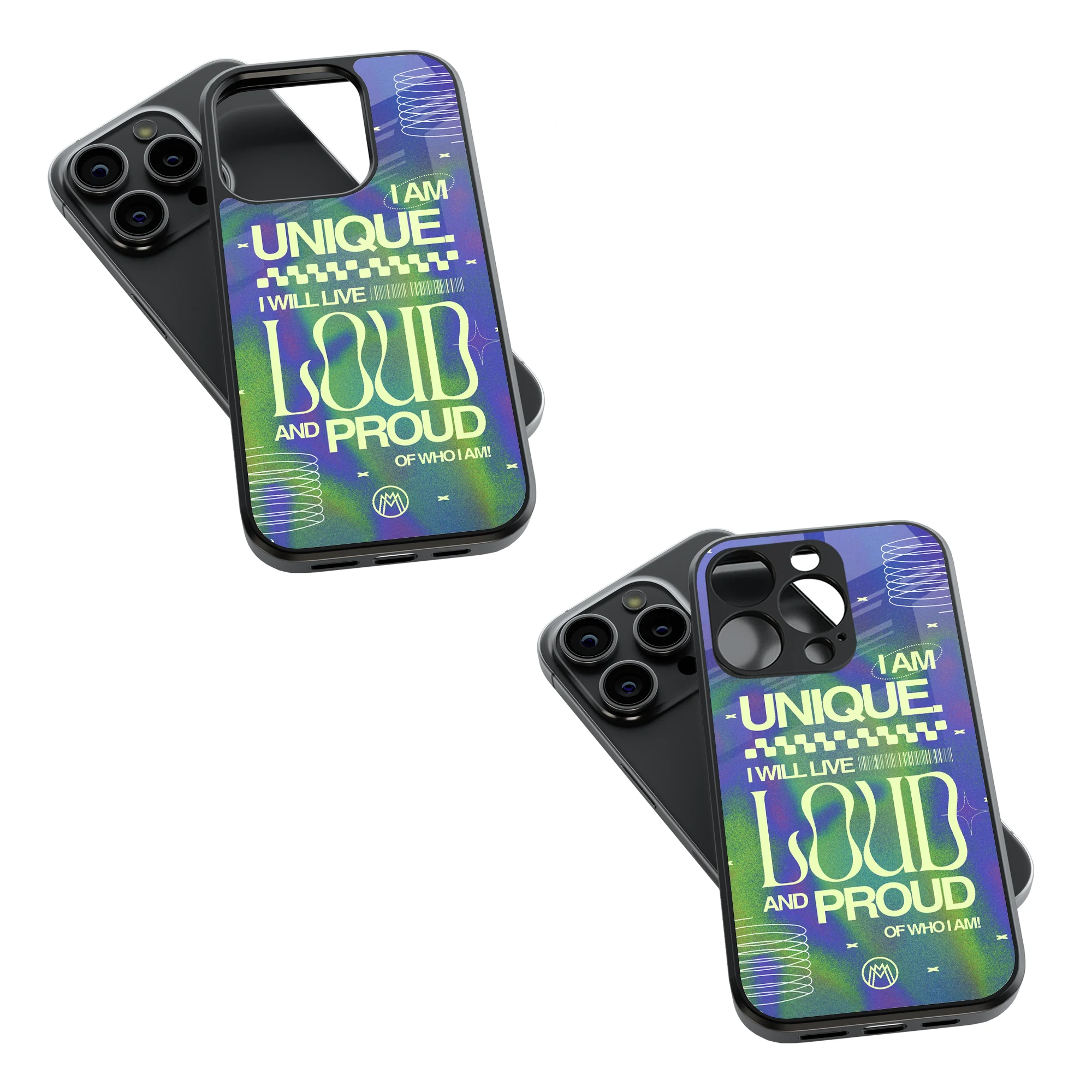 Trendy Glass Back Mobile Case for iPhone, Samsung, Redmi, OnePlus, Google Pixel, Motorola