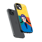 psychedelic chic back phone cover | glass case for iphone 13 mini