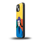 psychedelic chic back phone cover | glass case for iphone 13 mini