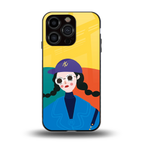 psychedelic chic back phone cover | glass case for iphone 13 pro