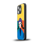 psychedelic chic back phone cover | glass case for iphone 13 pro