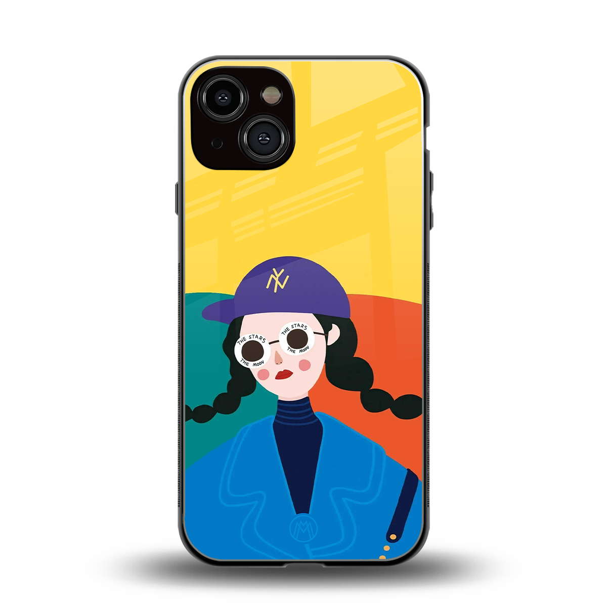 psychedelic chic back phone cover | glass case for iphone 13