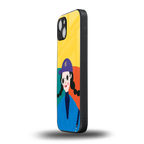 psychedelic chic back phone cover | glass case for iphone 14 plus
