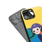 psychedelic chic back phone cover | glass case for iphone 15
