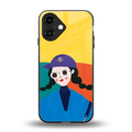 psychedelic chic back phone cover | glass case for iphone 16