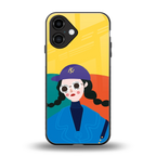 psychedelic chic back phone cover | glass case for iphone 16