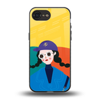 psychedelic chic back phone cover | glass case for iphone 16e