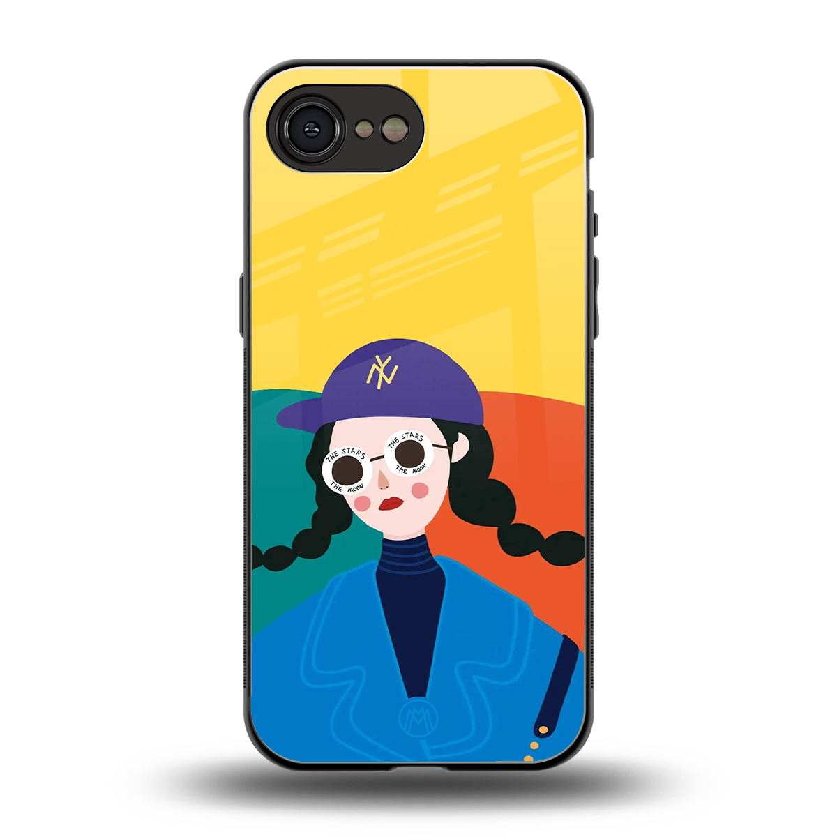 psychedelic chic back phone cover | glass case for iphone 16e