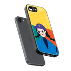 psychedelic chic back phone cover | glass case for iphone 16e