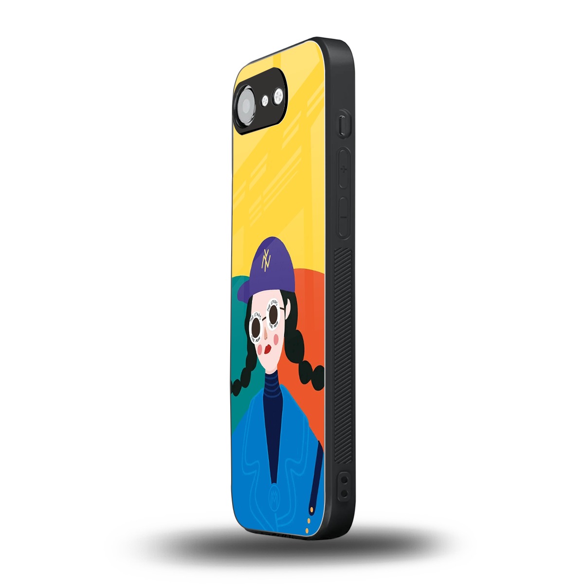 psychedelic chic back phone cover | glass case for iphone 16e