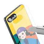 psychedelic chic back phone cover | glass case for iphone 16e