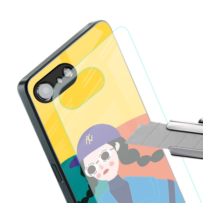 psychedelic chic back phone cover | glass case for iphone 16e