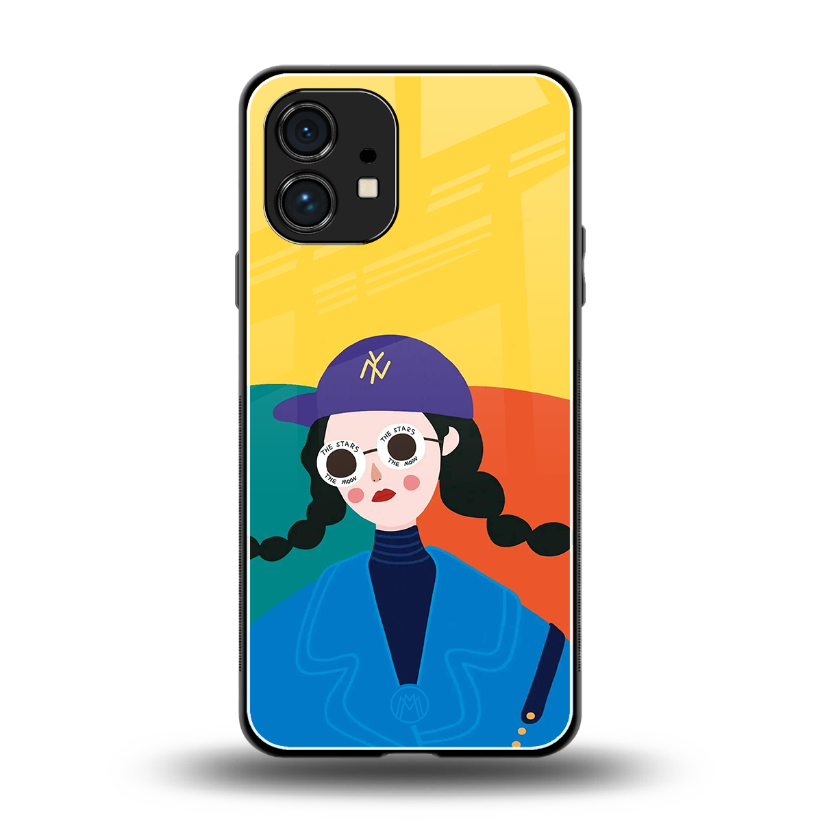 psychedelic chic back phone cover | glass case for nothing phone 1