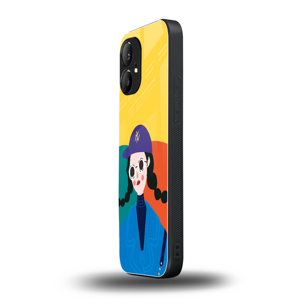 psychedelic chic back phone cover | glass case for nothing phone 1