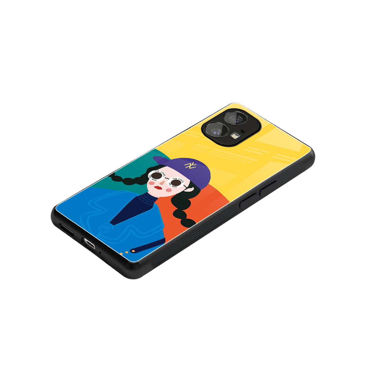 psychedelic chic back phone cover | glass case for nothing phone 1