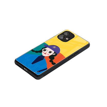 psychedelic chic back phone cover | glass case for nothing phone 1