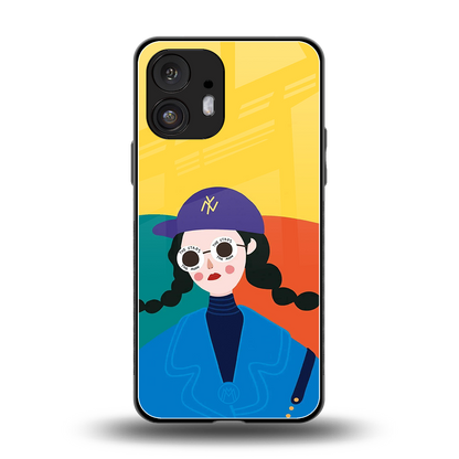 psychedelic chic back phone cover | glass case for nothing phone 2