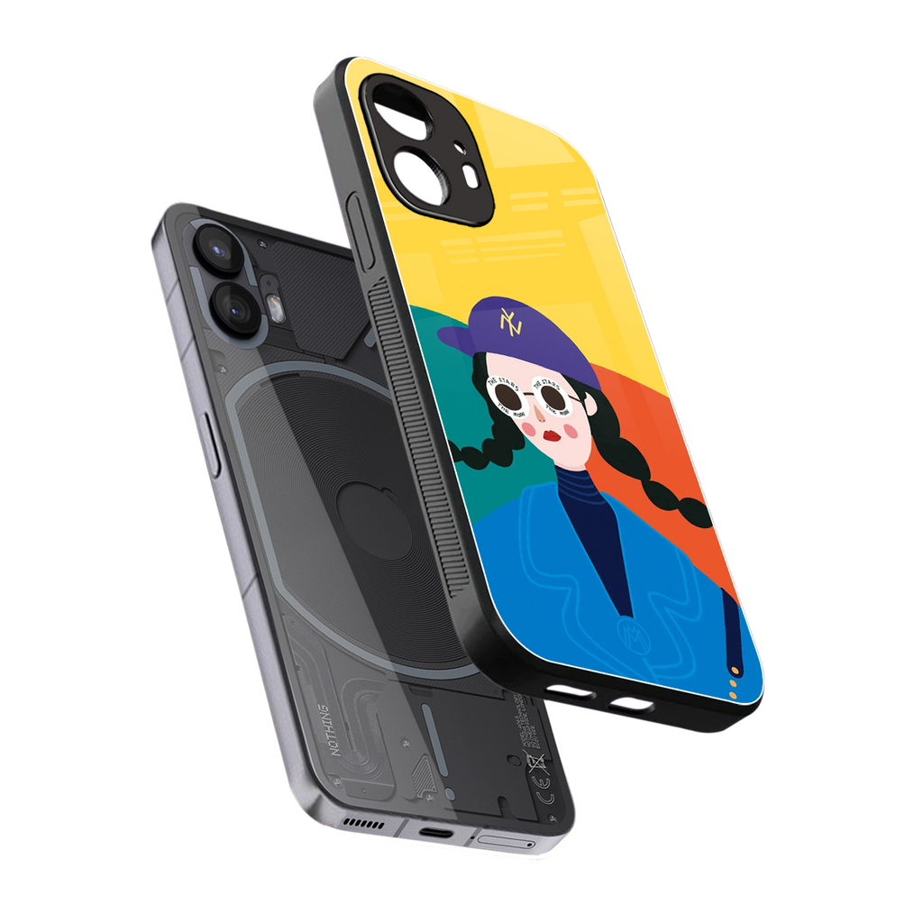 psychedelic chic back phone cover | glass case for nothing phone 2