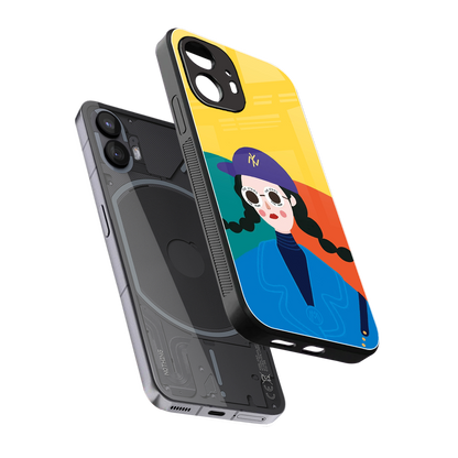 psychedelic chic back phone cover | glass case for nothing phone 2